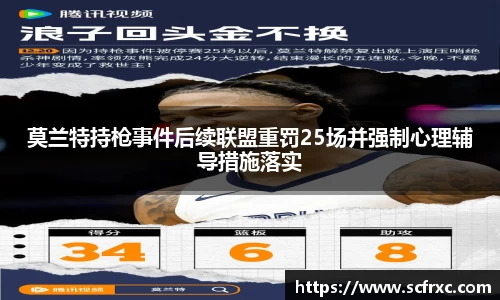 莫兰特持枪事件后续联盟重罚25场并强制心理辅导措施落实