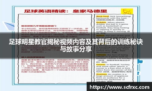足球明星教官揭秘视频内容及其背后的训练秘诀与故事分享